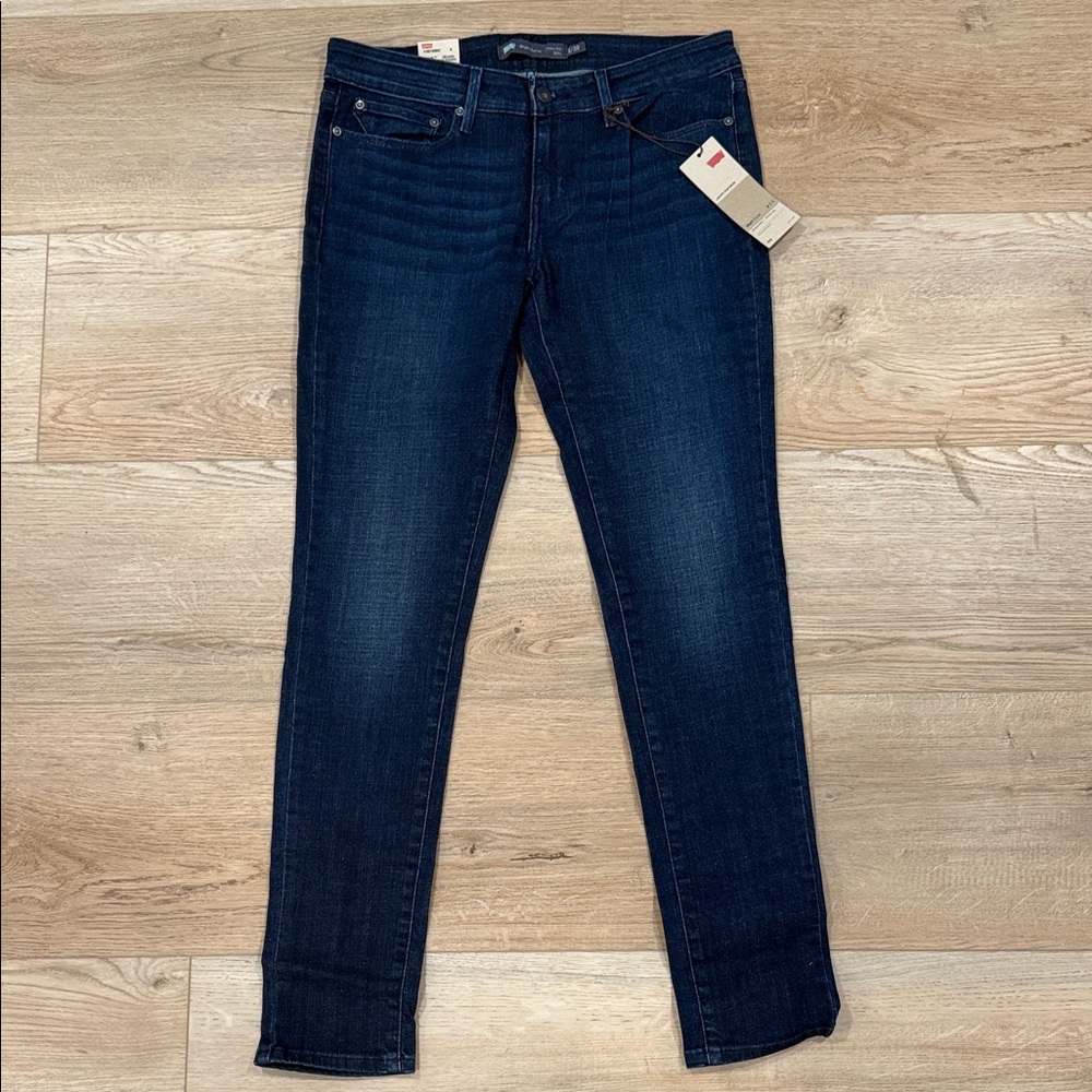 Levi's Curve ID Dark Blue Denim Modern Skinny women Jeans 28x32 NWT
